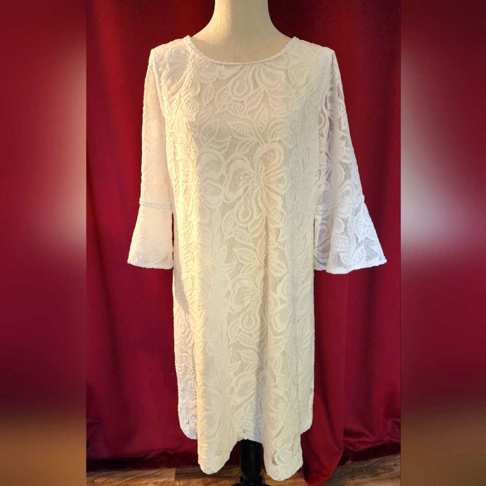 White Lily Pulitzer Embroidered Dress